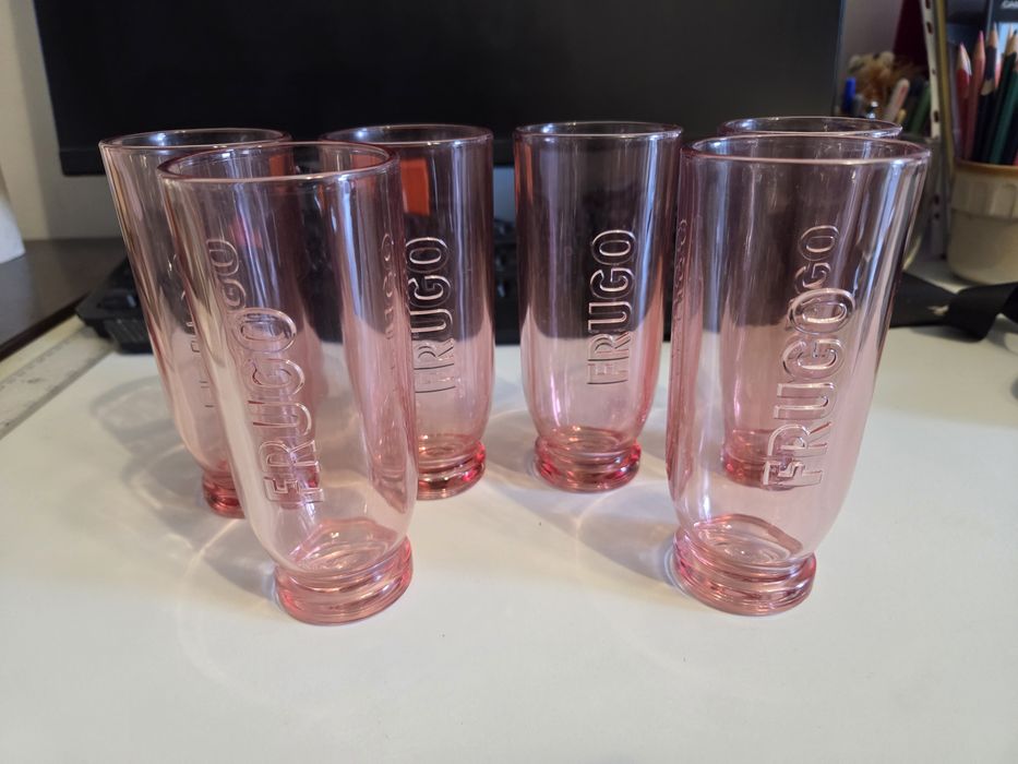 Zestaw 6 szklanek Frugo, kolor rozalinowy