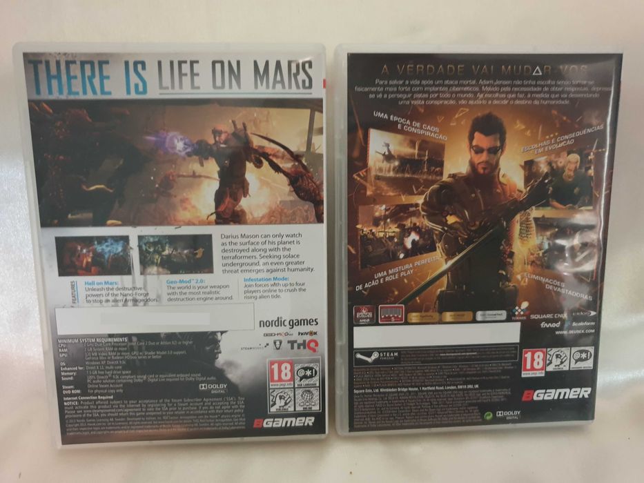 2 Jogos de PC-DVD : Red Faction + Deus Ex