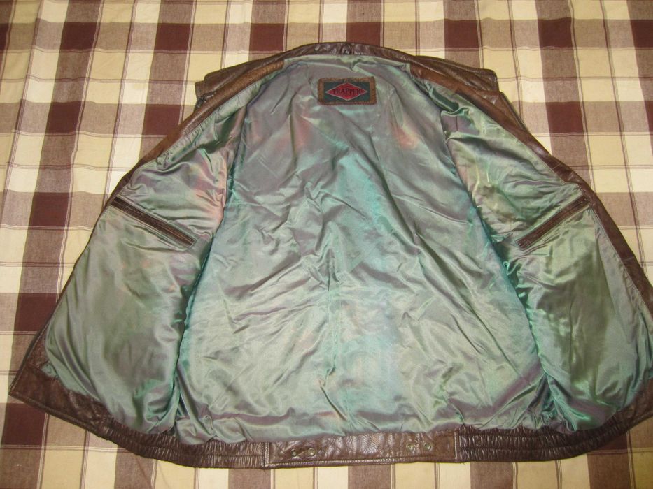 Кожаная мото жилетка с карманами ,мотожилетка XXXL Trapper Косуха