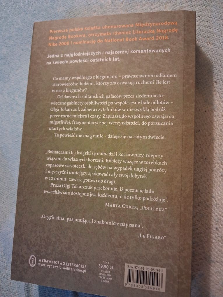"Bieguni" Olga Tokarczuk Nagroda Nobla