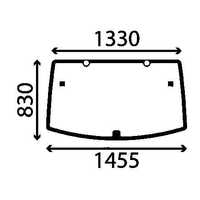 Szyby tylna John Deere 6R, 6105 R, 6110 R, 6115 R, 6120 R, 6125 R