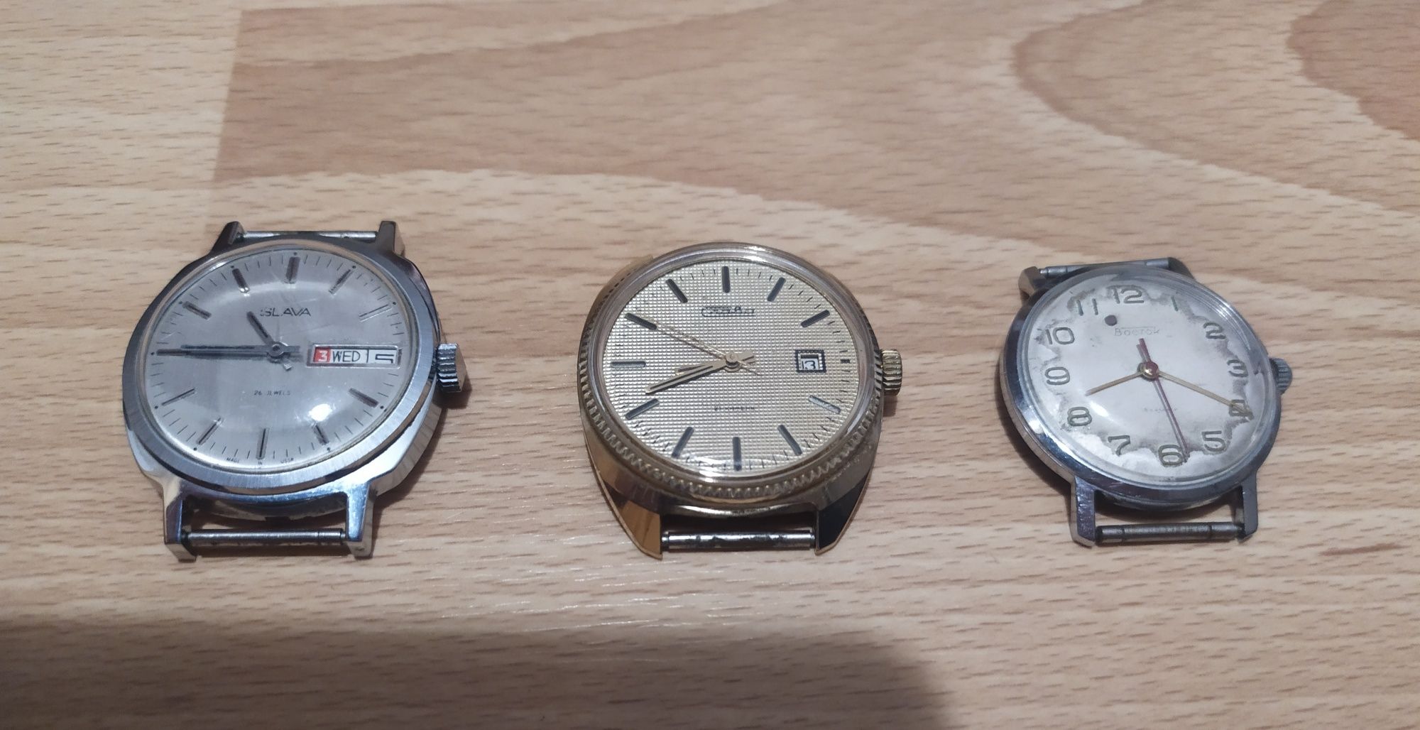 Dwa zegarki -  slava - wostok - zestaw