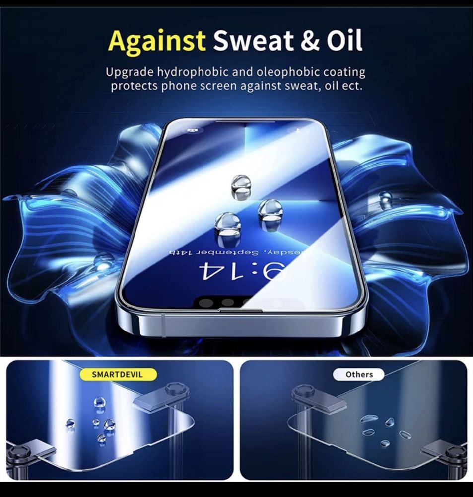 Película de proteção de vidro temperado para iPhone 14 pro - NOVO