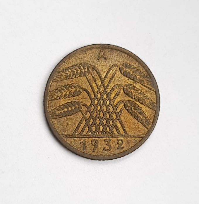 Stara moneta kolekcjonerska 10 reichspfennig 1932 Niemcy weimar