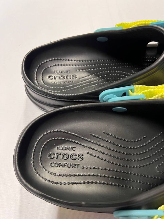 Літні крокси сандалі Crocs шлопанці оригінал чоловічі чорні туристичні