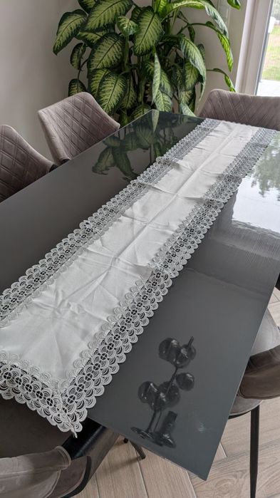 Bieżnik srebrny, home&you 35cmx170cm