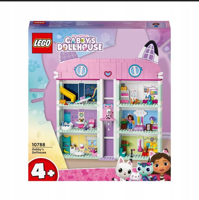 lego, koci domek Gabi, 10788, Gabby's Dollhouse, klocki, domek, kotki