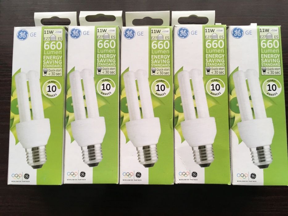 ŻARÓWKA energooszczędna GE 11W = 55W E27 10 Lat