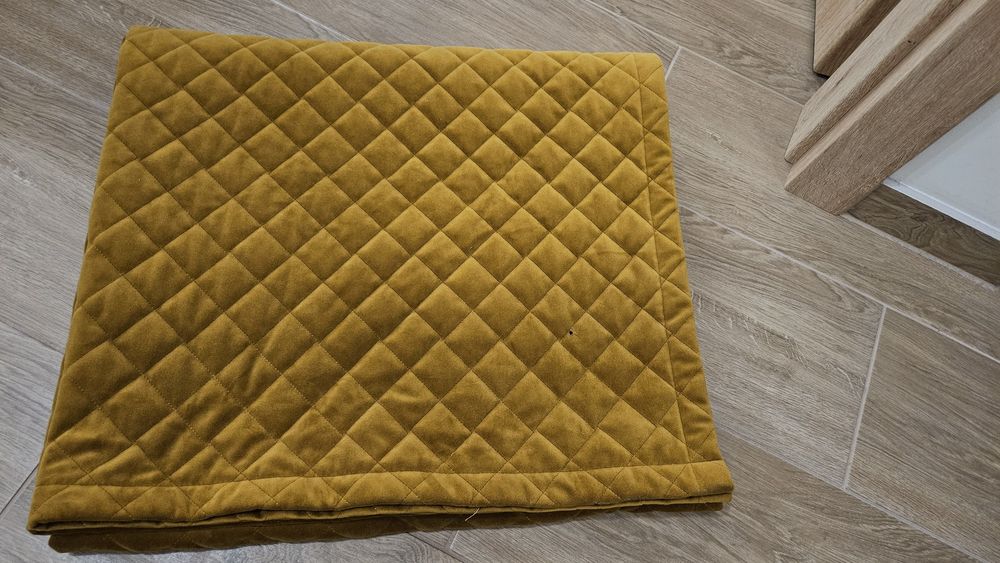 Narzuta pikowana, yellow tipi, romby, 100x185