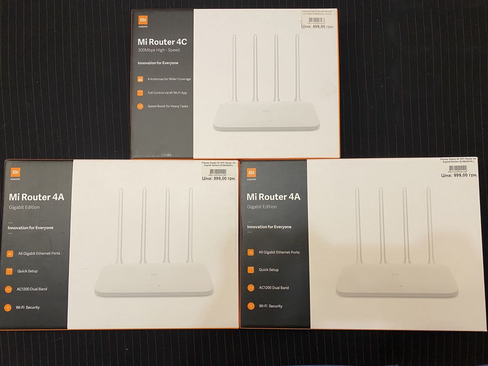 Wi-Fi Роутер Xiaomi MiRouter 4C / 4A