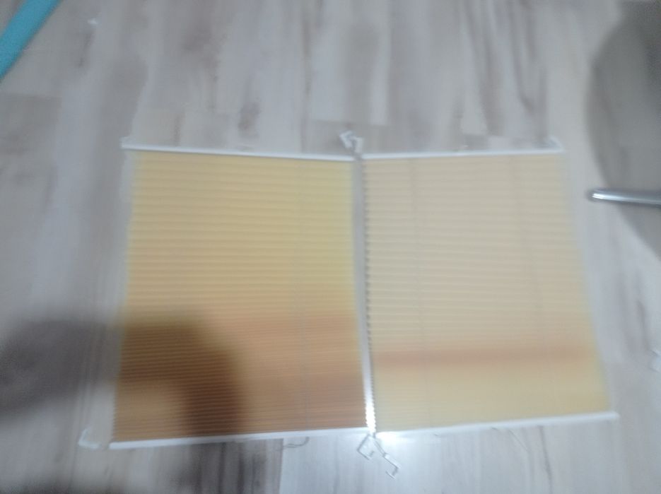 Roleta plisa żółta i niebieska