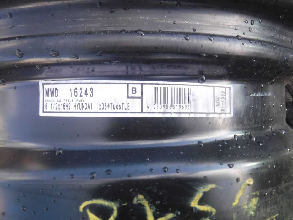 4szt. Felgi Stalowe Hyundai np.i35 16cal. szer.6,5j ET45 5x114,3 TPMS