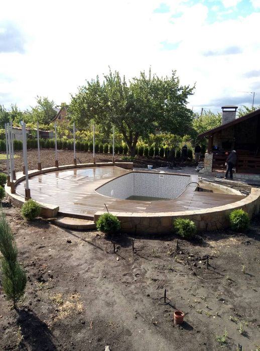 Укладка, монтаж террасной доски