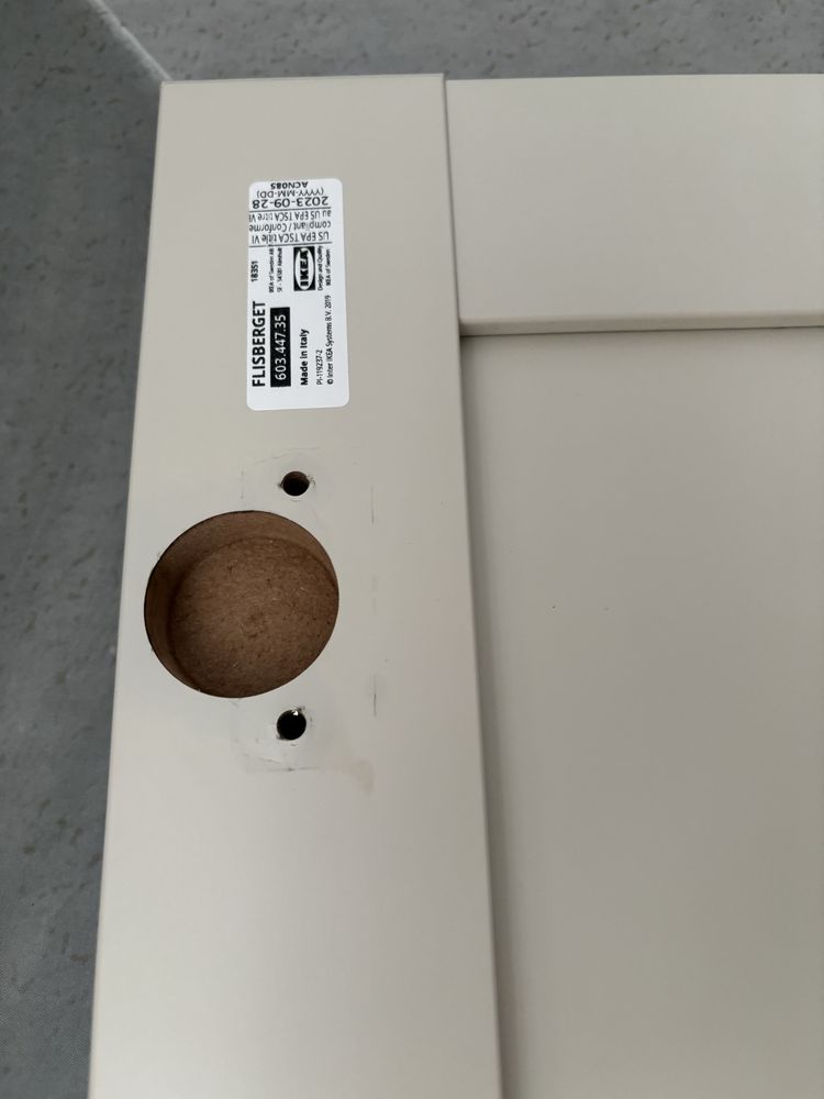 Ikea Flisberget jasnoszary drzwi szafa pax 50x229