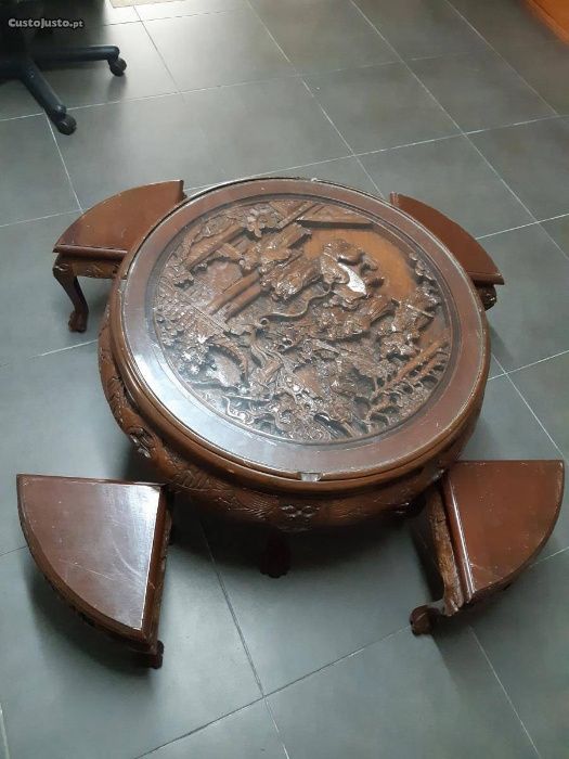 Mesa de centro com 4 cadeiras, tradicional chinesa