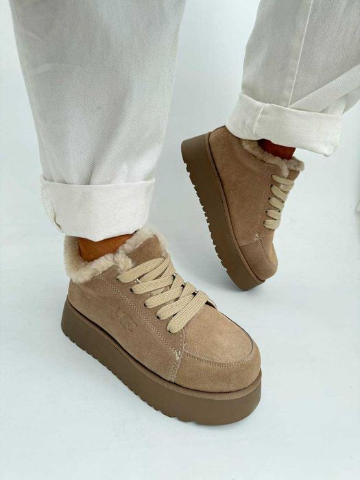 Жіночі зимові уггі-кросівки на платформі (36-41) Черевики зимові