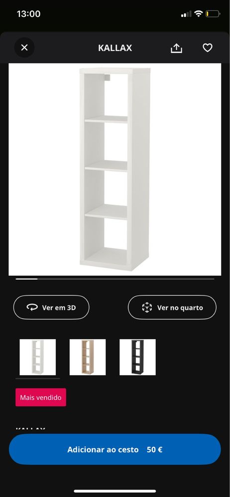 Estante em branco com elevacao | Kallax Ikea