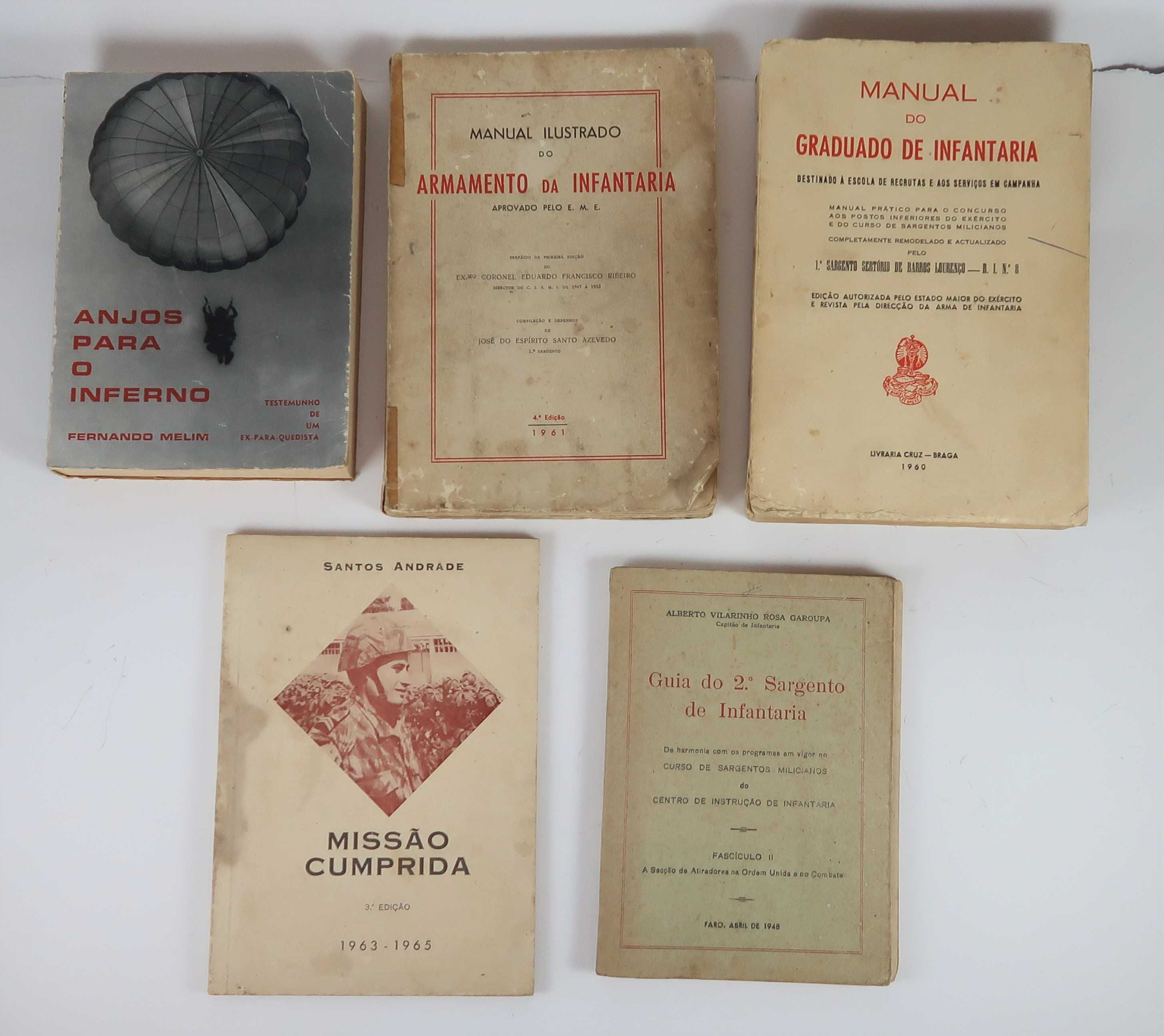 Militaria - 5 livros antigos