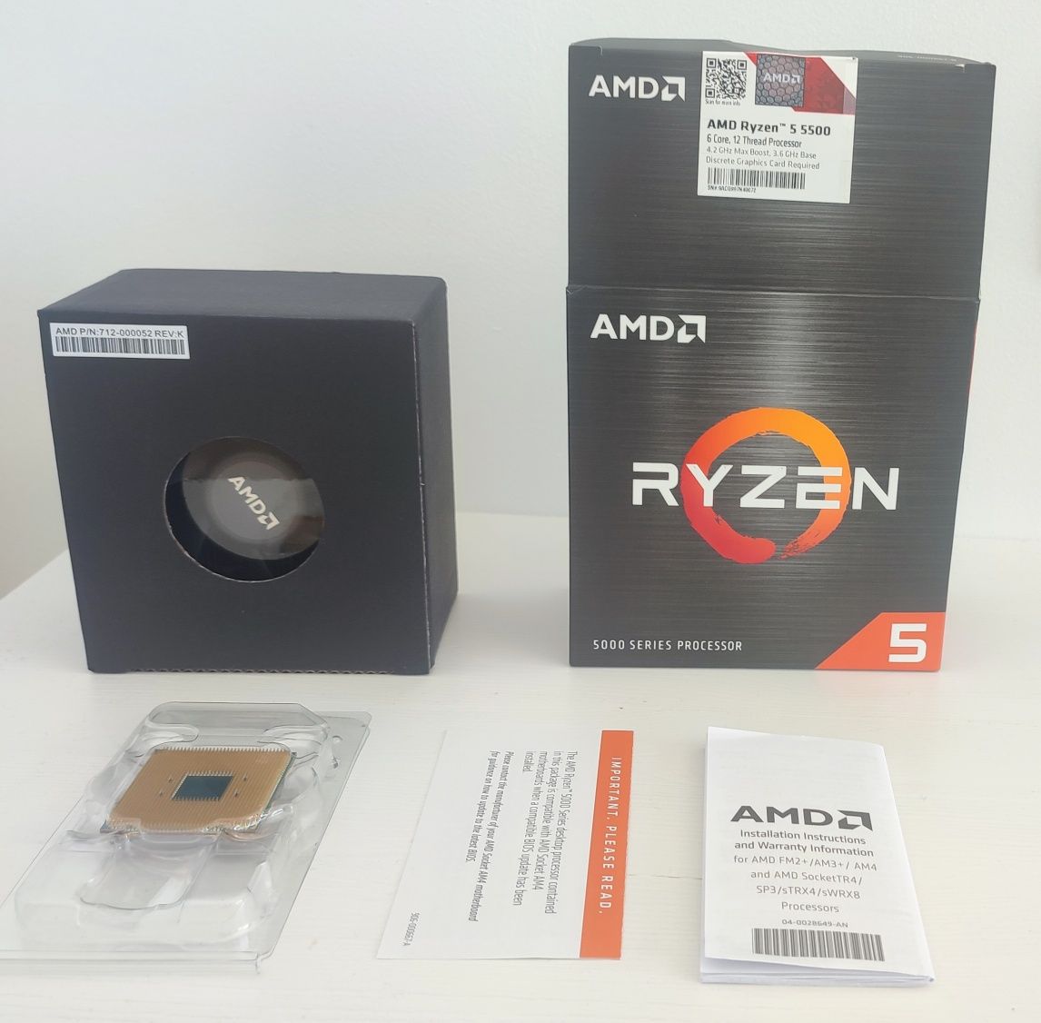 CPU AMD - RYZEN 5 5500 AM4 - COM GARANTIA e cooler novo
