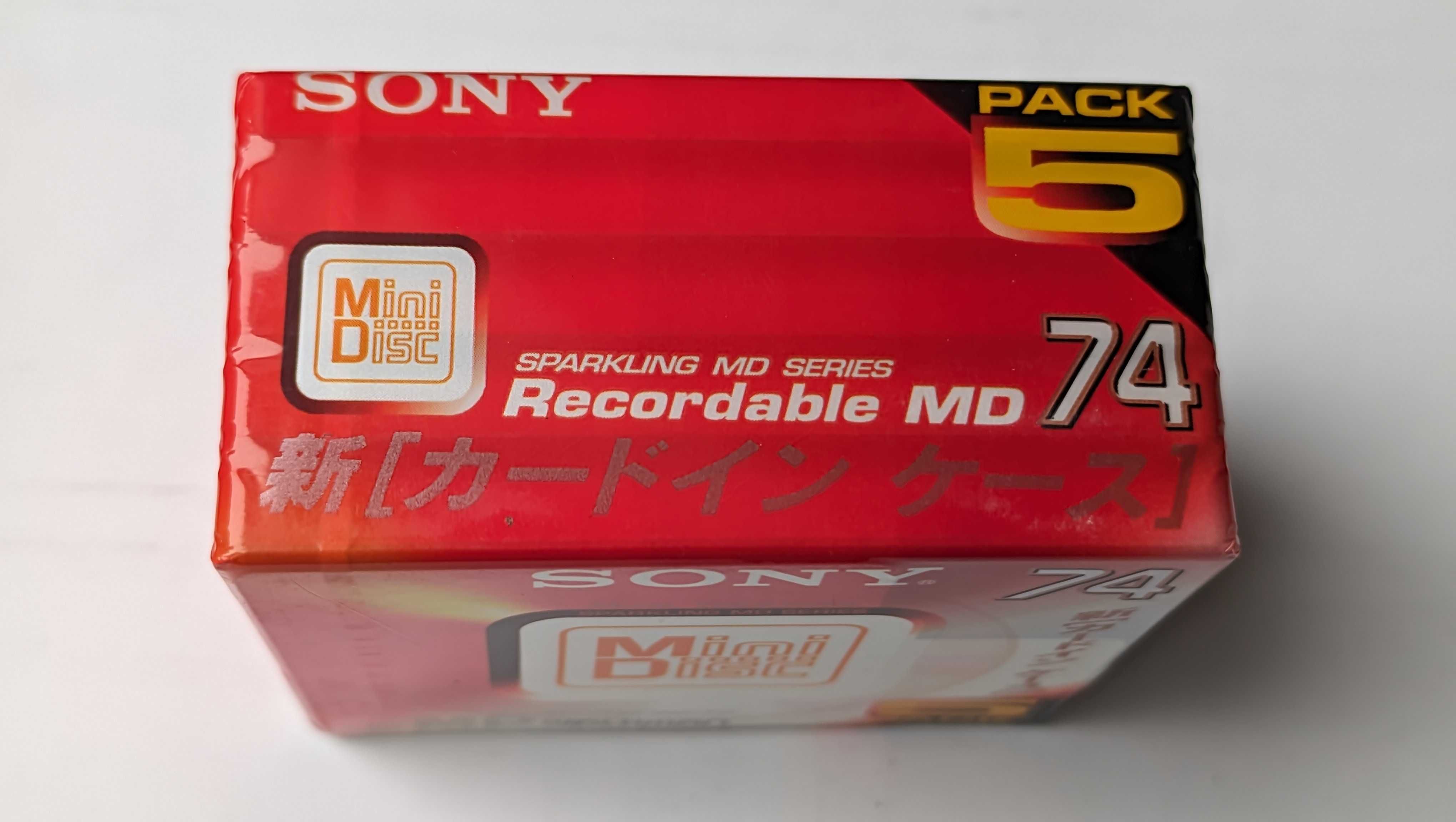 MiniDisc MD SONY Walkman Pear Orange 74 Japan 5szt-5pack