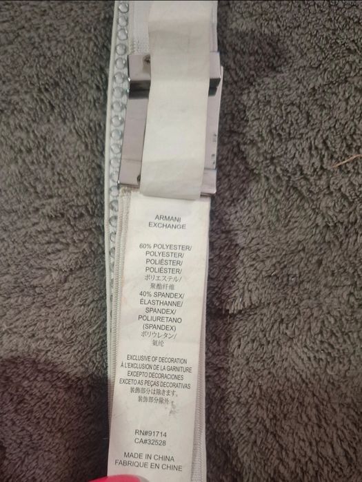 Cena dziś  Orginalny pasek cyrkonie rozciągany Armani Exchange rozm. X