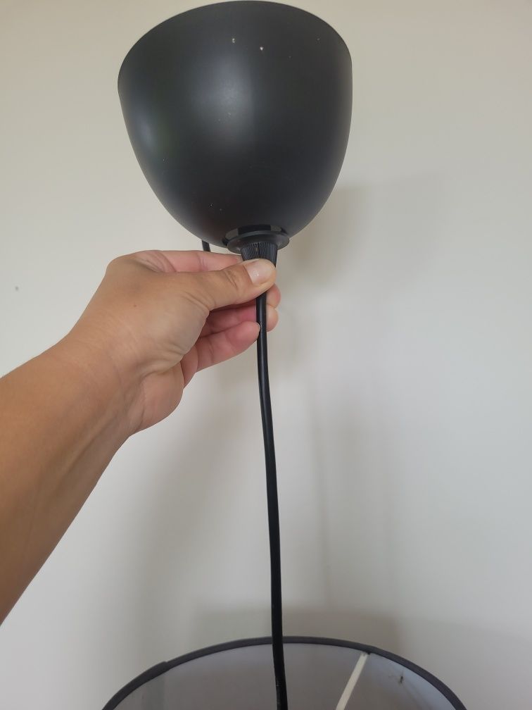 Lampy sufitowe materiałowe szare