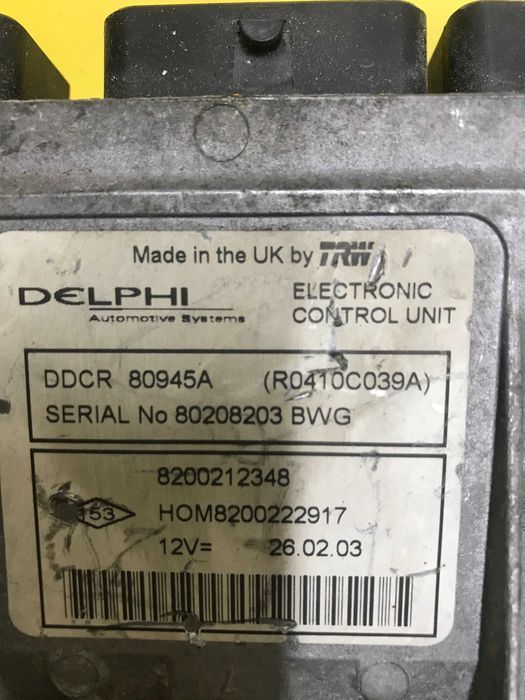 Блок управління двигуном Renault Clio 8200212348 8200222917