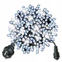 LAMPKI CHOINKOWE 500 LED Zewnętrzne/Wewnętrzne GRUBY Kabel + FLASH