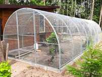 Wybieg / woliera / klatka dla kur, królików ŁUKOWA 3x4 3x6 3x8 3x10m