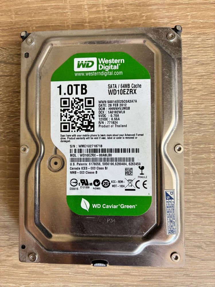 Жорсткі диски HDD  1 Tb після апгрейду ПК