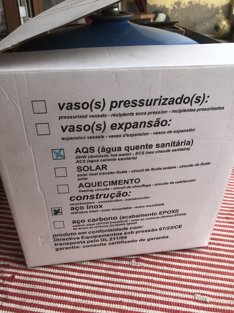 Vaso expansor sanitario 18L proteu