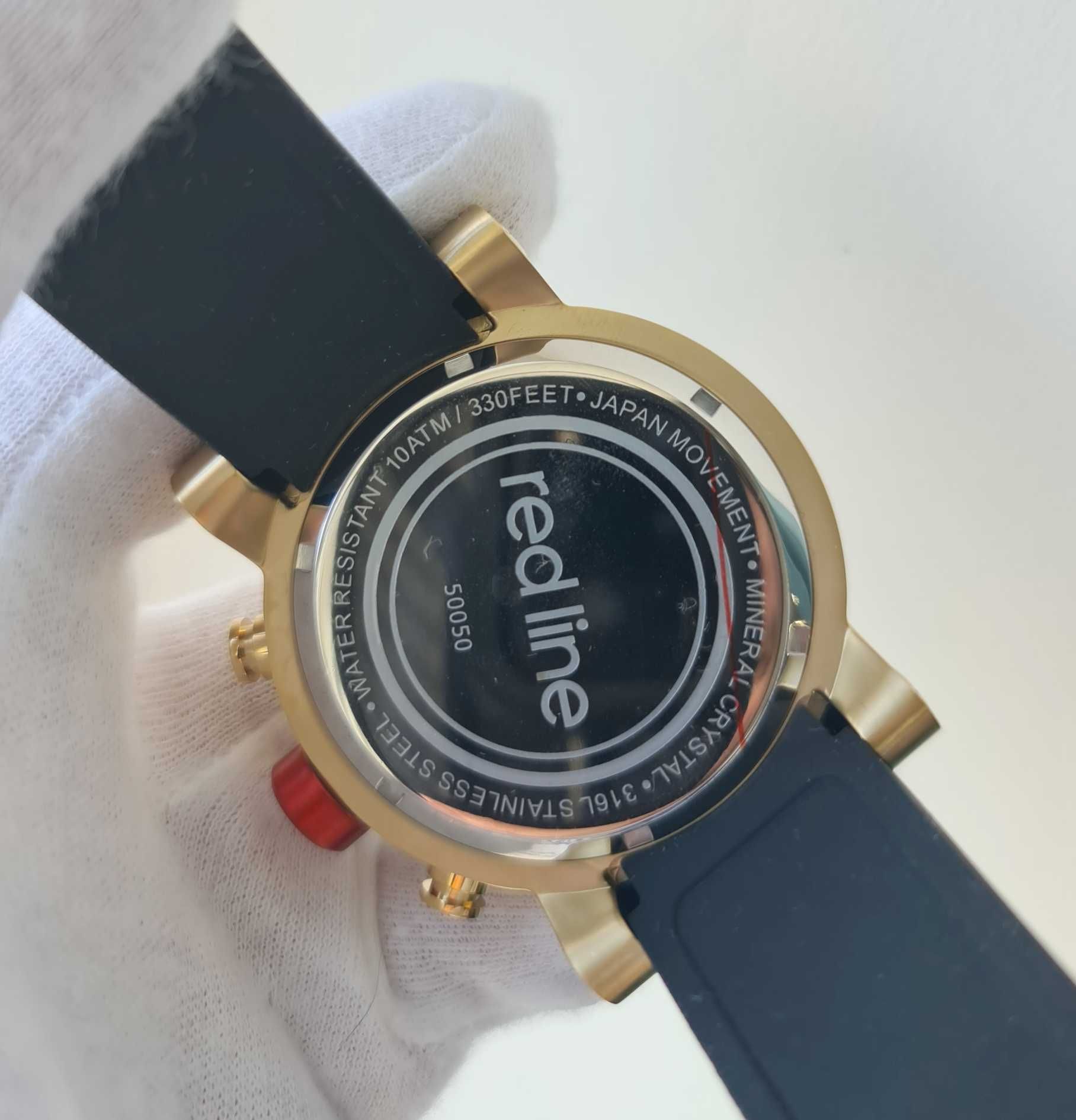 Чоловічий годинник Red Line RL-50050 Chronograph 100m 50mm Gold/Black