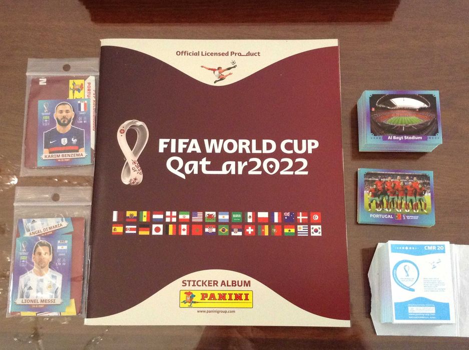Caderneta completa Panini Mundial Qatar 2022 Álbum vazio + 670 cromos