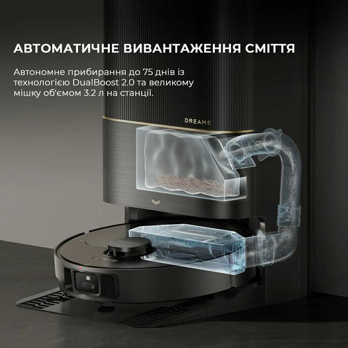 Робот пилосос миючий DREAME X30 PRO із станцією самоочистки - ТОП!