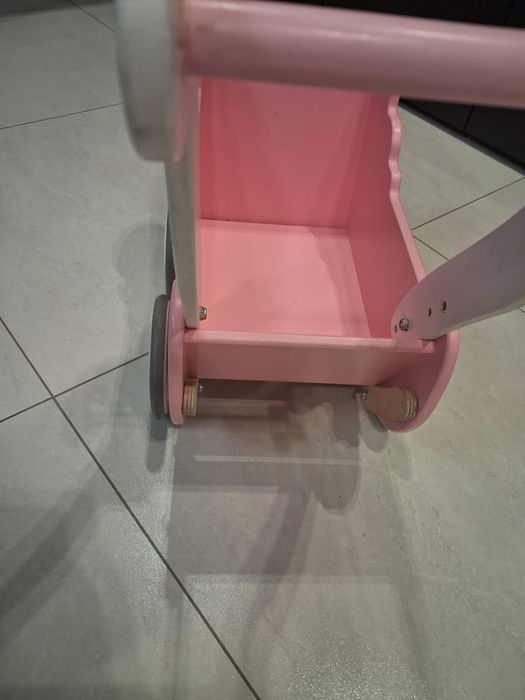 Wózek dla lalek, drewniany