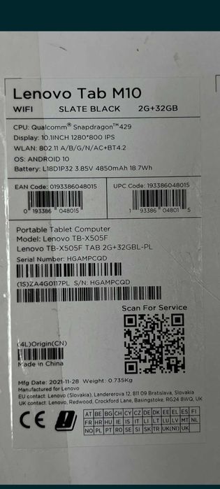 Планшет Ienovo Tab м10