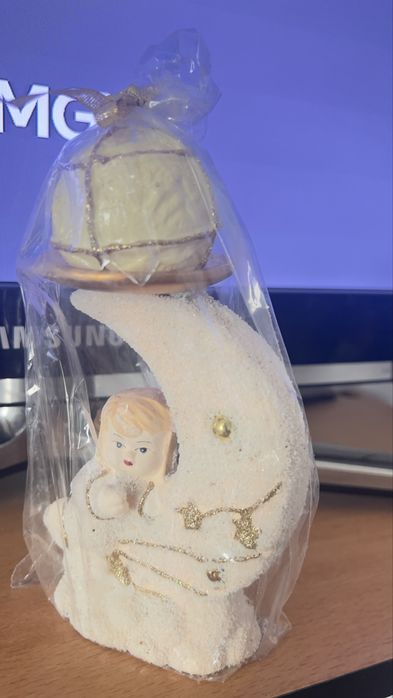 Castiçal com vela novo