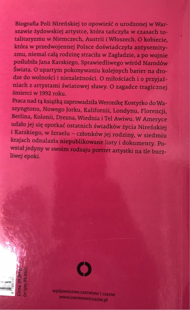 Tancerka i zagłada Historia Poli Nireńskiej Weronika Kostyrko