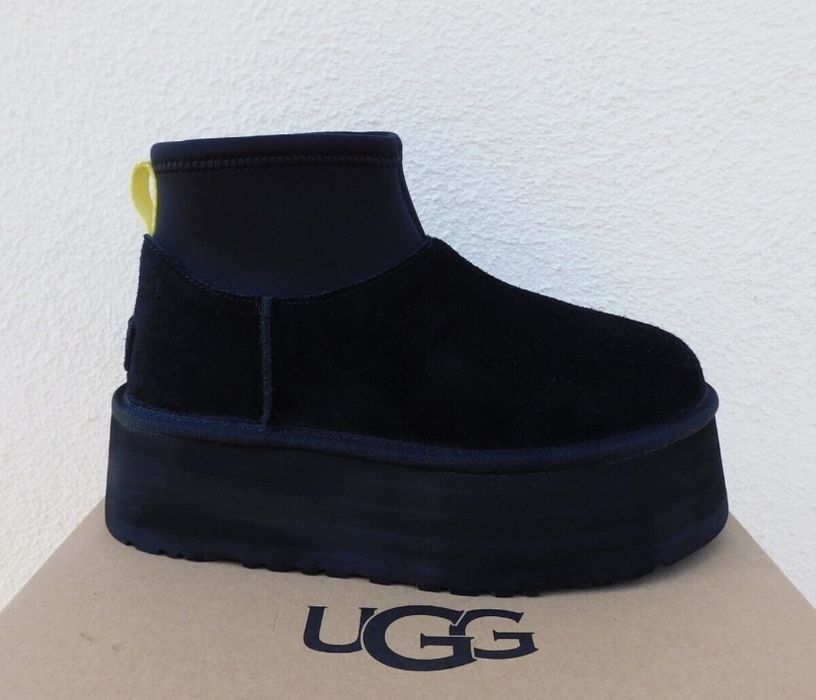 Оригінал UGG mini dipper black чорні уггі челсі короткі натуральні