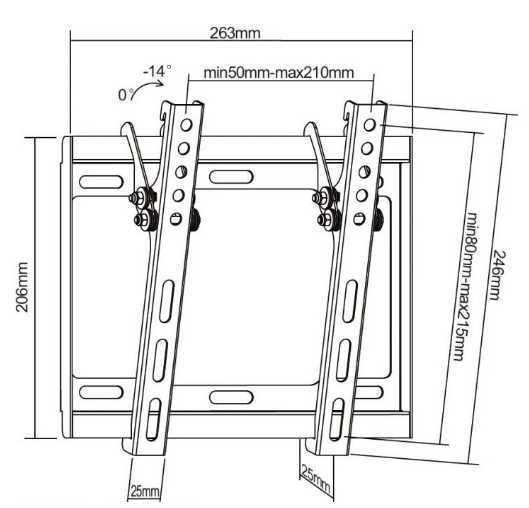 Suporte p/TV LED/PLASMA 13/42" novo c/ kit p/ instalar