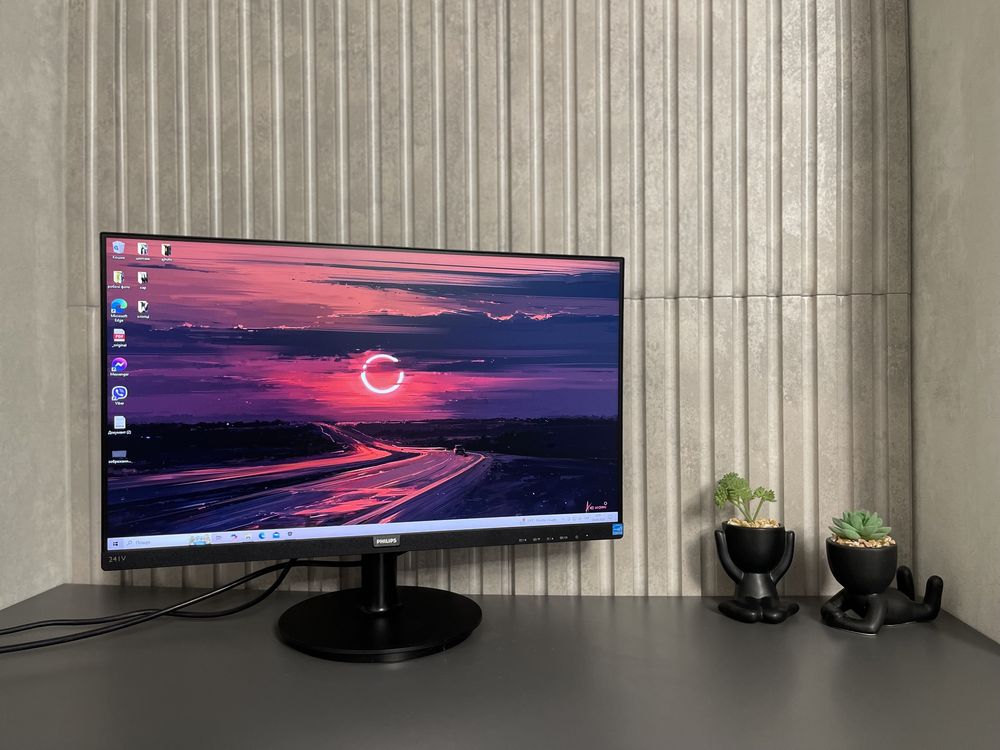 Безрамковий Монітор Philips 24 дюйми full hd