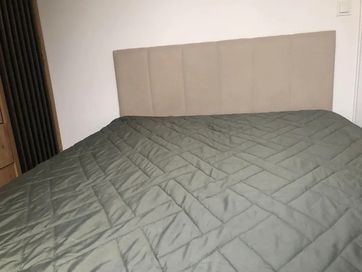 Łóżko podwójne tapicerowane Masseno MERI 140x200 odcienie beżu
