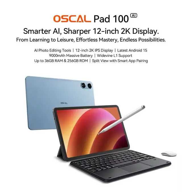 Планшет Backview OSCAL PAD 100 12/256Gb 4G 9000mAh +чохол скло стілус