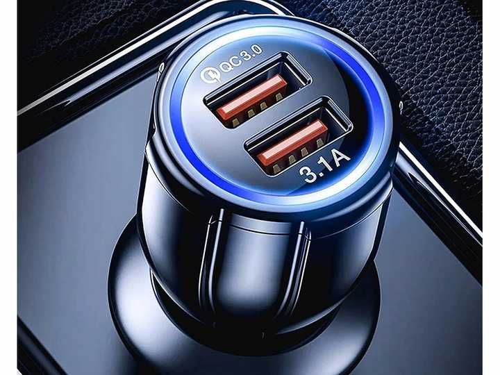 ładowarka samochodowa do gniazd zapalniczki 2 xusb quick charge 3.0 po