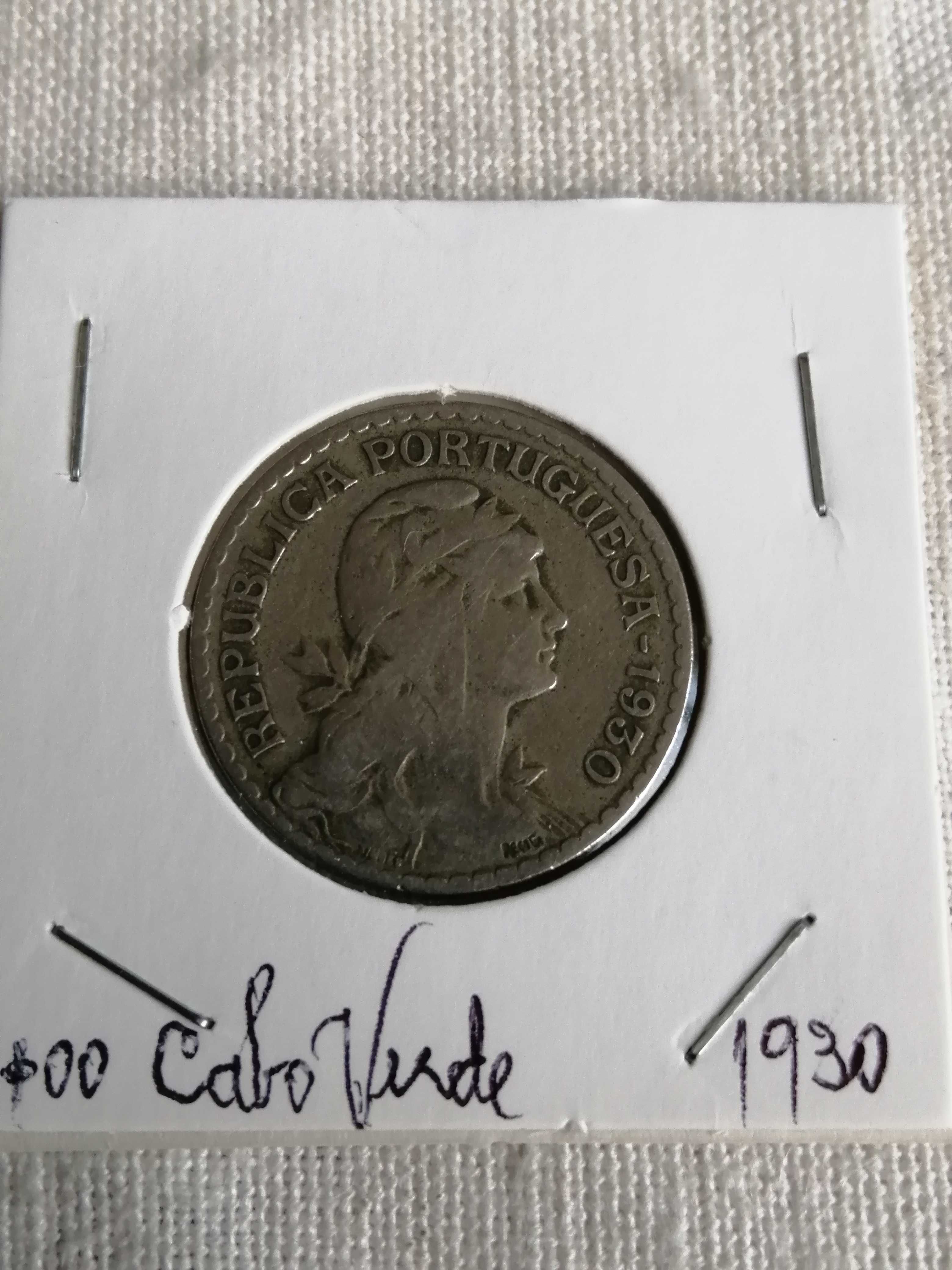 Moedas raras da Guiné, Cabo Verde de 50 centavos e de 1 escudo alpaca