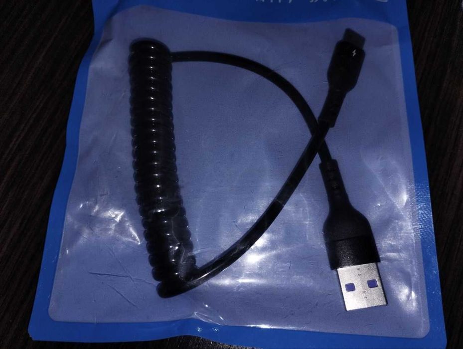 Кабель питания type A type C, 1 метр, 66W, 5A