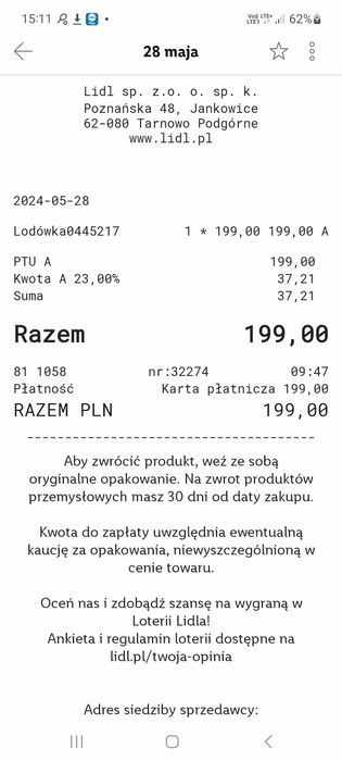 Sprzedam lodowke turystyczna