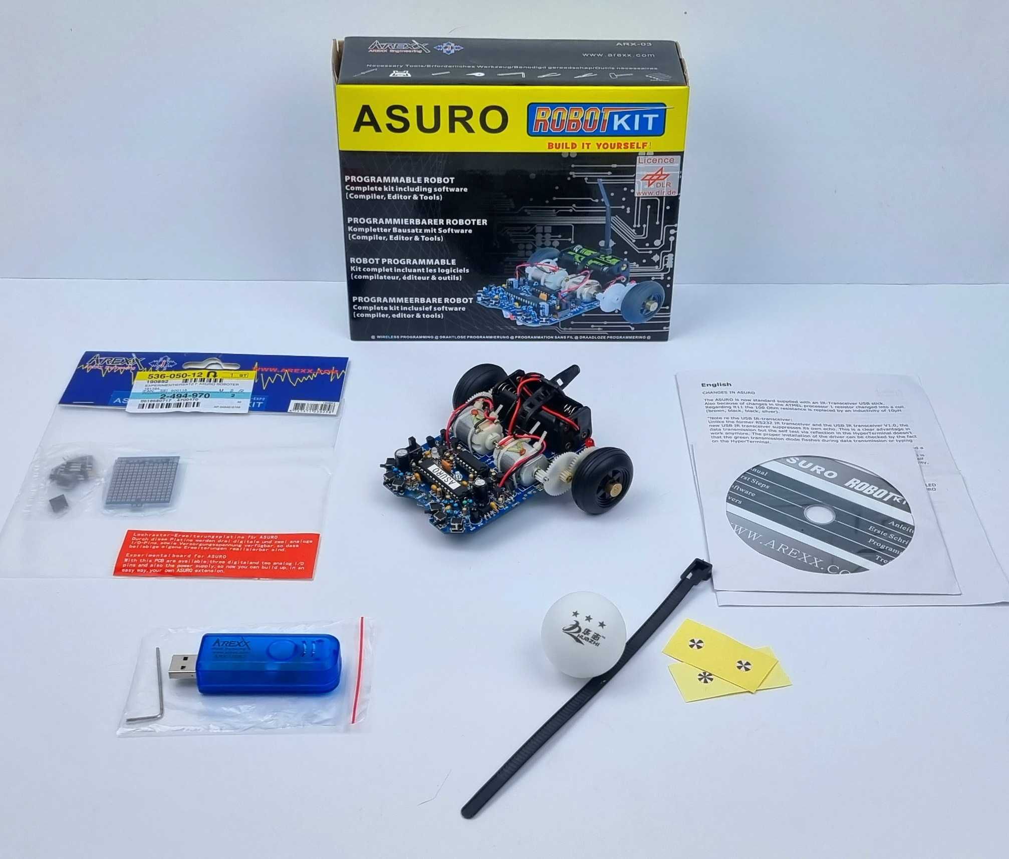 Robot Arexx Asuro, +adapter USB IR, programowanie edukacja rozbudowa