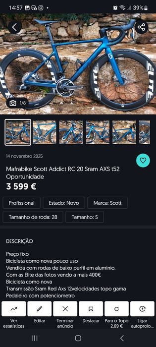 Scott Addict RC 20 Sram Red Axs t52