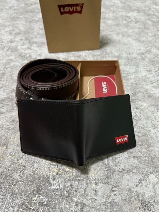 Подарочный набор Levi’s кошелек + ремень в подарочной коробке